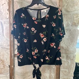 Floral tie top
